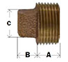 Solid Square Head Plug Diagram